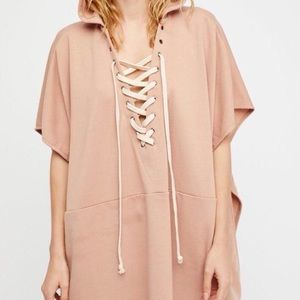 Free People Power Play Hooded Poncho
